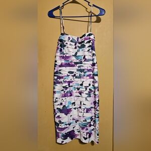 dressbarn Purple and Blue Floral Dress
